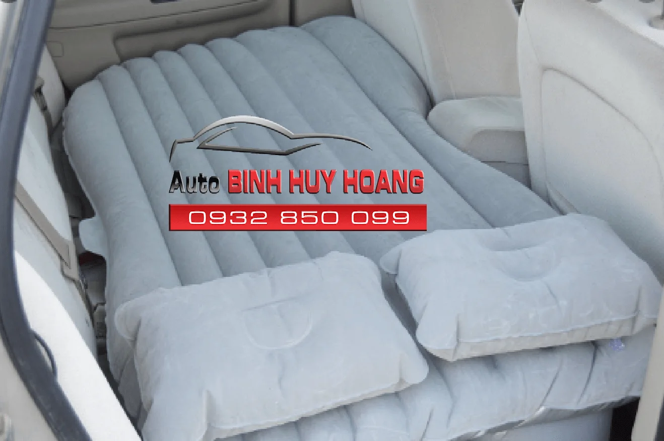 Nệm hơi vải nhung cho xe ô tô - nệm hơi dùng trên xe ô tô