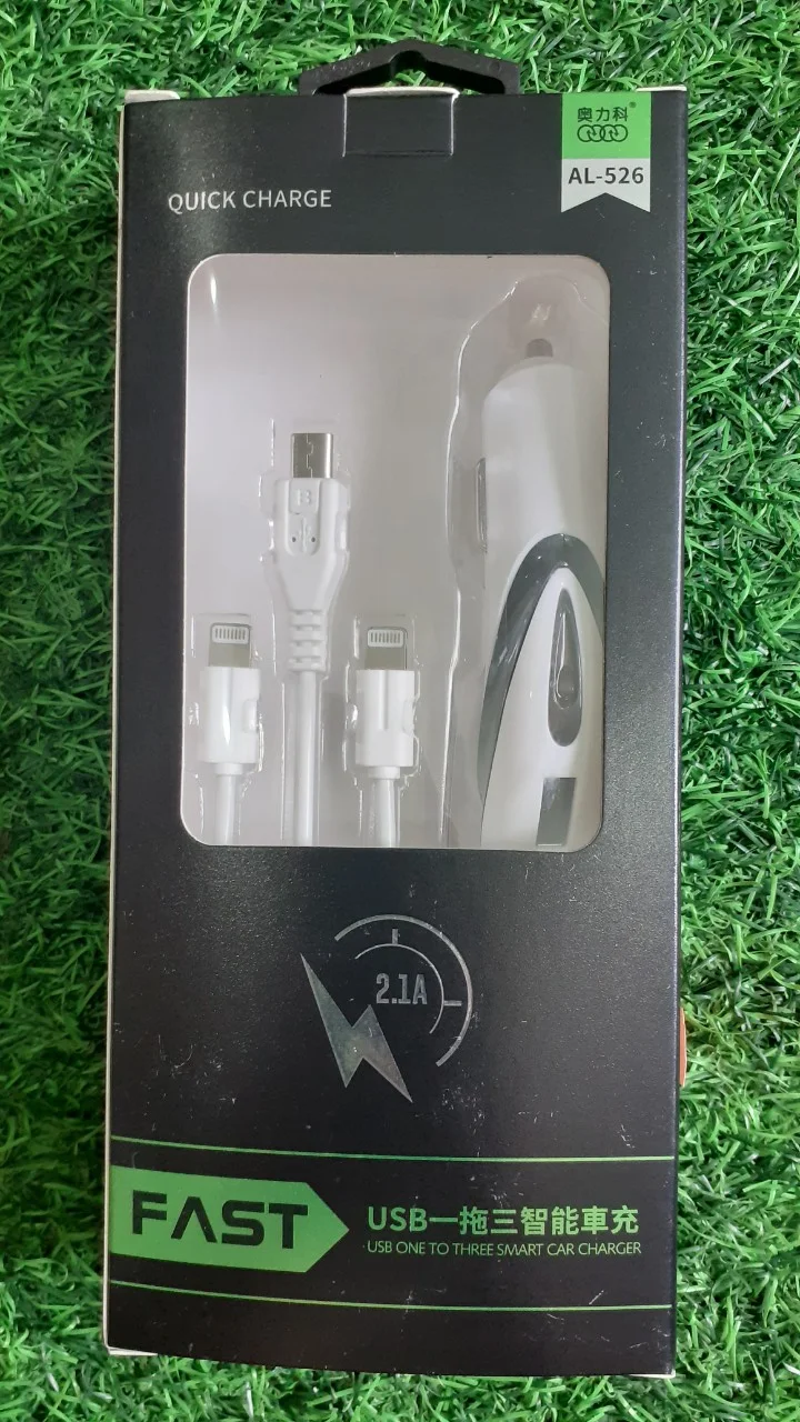 Tẩu sạc điện thoại 3 dây AL526